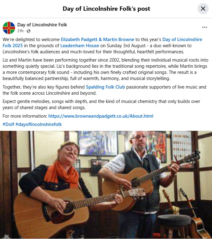 Lincs Day of Folk 2025 promo